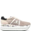 ( Neue Saison ) Premiata Beth Plateau-Sneakers BEIGe