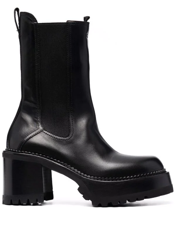 Premiata GAUCHO NERO Stiefel Mit Dicker Sohle Damen 1 Premiata GAUCHO NERO Stiefel Mit Dicker Sohle Damen