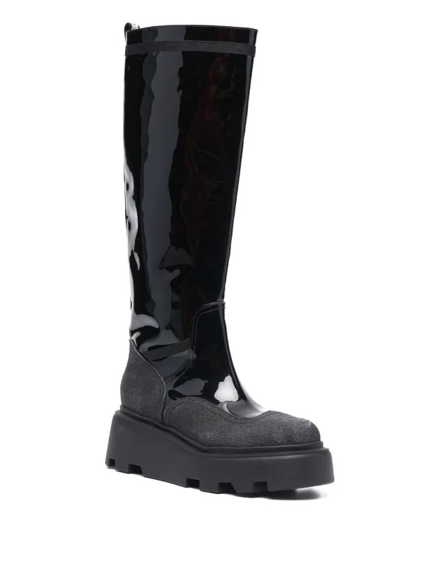 Premiata Stiefel Aus Lackleder CREPE VERNIE BUT NERO 2 Premiata Stiefel Aus Lackleder CREPE VERNIE BUT NERO – Bild 2