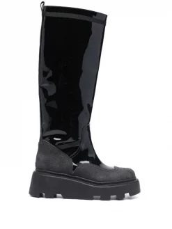 Premiata Stiefel Aus Lackleder CREPE VERNIE BUT NERO