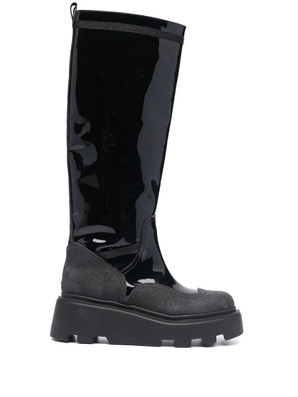 Premiata Stiefel Aus Lackleder CREPE VERNIE BUT NERO 1 Premiata Stiefel Aus Lackleder CREPE VERNIE BUT NERO