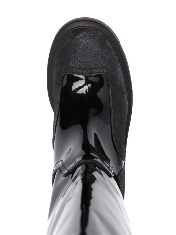 Premiata Stiefel Aus Lackleder CREPE VERNIE BUT NERO 4 Premiata Stiefel Aus Lackleder CREPE VERNIE BUT NERO – Bild 4