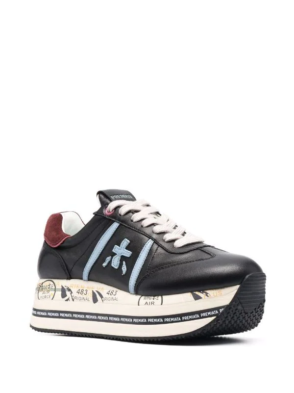 Premiata Sneakers Mit Dicker Sohle VAR 5348 Black 2 Premiata Sneakers Mit Dicker Sohle VAR 5348 Black – Bild 2