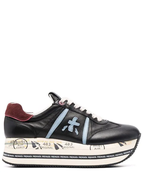 Premiata Sneakers Mit Dicker Sohle VAR 5348 Black 1 Premiata Sneakers Mit Dicker Sohle VAR 5348 Black