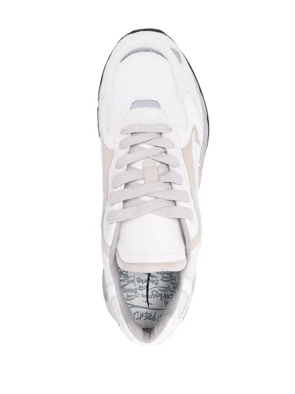 Premiata VAR 110 WHITE Sharky Sneakers Mit Einsätzen Herren 4 Premiata VAR 110 WHITE Sharky Sneakers Mit Einsätzen Herren – Bild 4