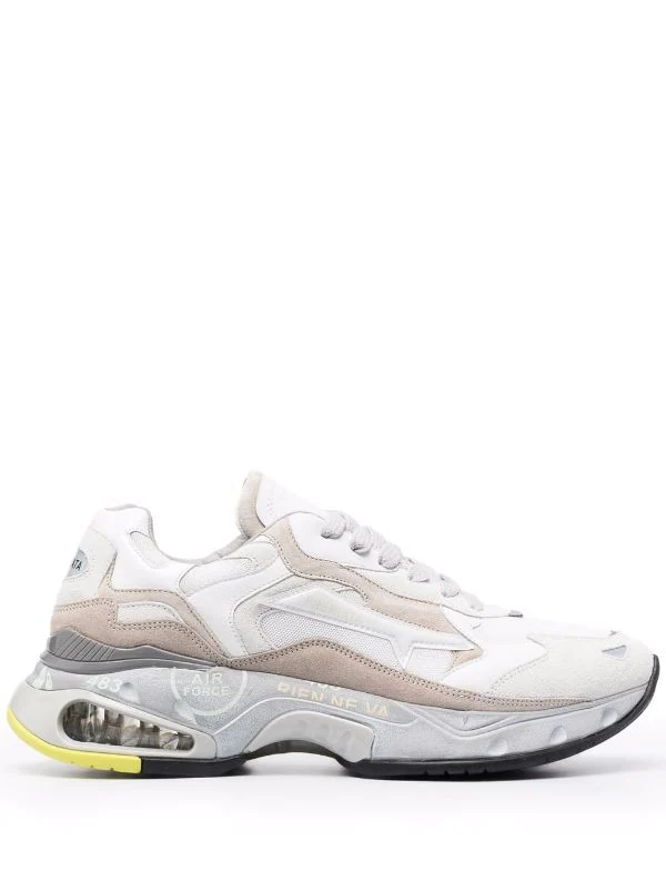 Premiata VAR 110 WHITE Sharky Sneakers Mit Einsätzen Herren 1 Premiata VAR 110 WHITE Sharky Sneakers Mit Einsätzen Herren