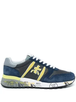 ( Neue Saison ) Premiata BLUE Sneakers Mit Logo-Patch Herren