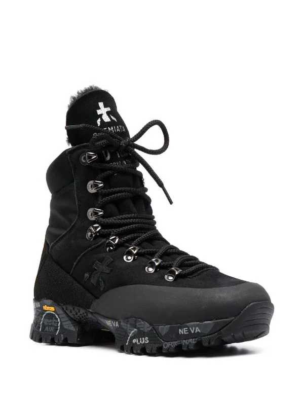 ( Neue Saison ) Premiata 184 BLACK MidTrecD Schnürstiefel Damen 2 ( Neue Saison ) Premiata 184 BLACK MidTrecD Schnürstiefel Damen – Bild 2