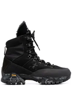 ( Neue Saison ) Premiata 184 BLACK MidTrecD Schnürstiefel Damen