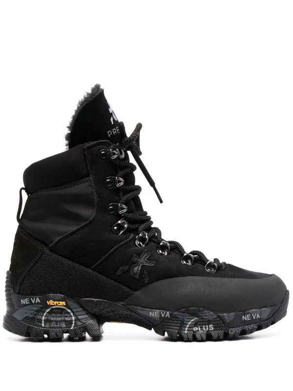 ( Neue Saison ) Premiata 184 BLACK MidTrecD Schnürstiefel Damen 1 ( Neue Saison ) Premiata 184 BLACK MidTrecD Schnürstiefel Damen