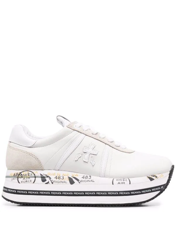 Premiata Beth Plateau-Sneakers BIANCO 1 Premiata Beth Plateau-Sneakers BIANCO