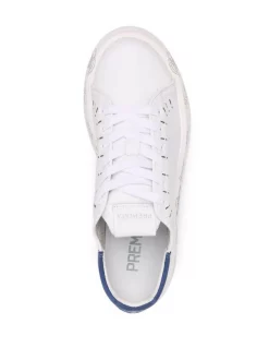 ( Neue Saison ) Premiata WHITE/BLUE Sneakers Mit Bedruckter Sohle Damen -Deutschland Premiata Verkaufs-Shop 17967555 37932393 600