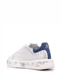 ( Neue Saison ) Premiata WHITE/BLUE Sneakers Mit Bedruckter Sohle Damen -Deutschland Premiata Verkaufs-Shop 17967555 37934187 600