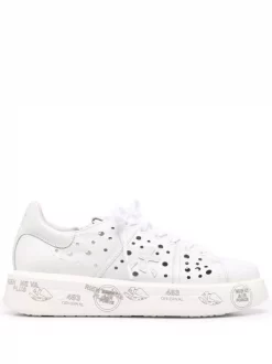 ( Neue Saison ) Premiata Perforierte Belle Sneakers 5722 BIANCO