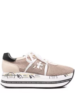 ( Neue Saison ) Premiata Beth Plateau-Sneakers BEIGE