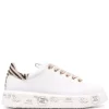 ( Neue Saison ) Premiata Sneakers Mit Bedruckter Sohle WHITE/BEIGE