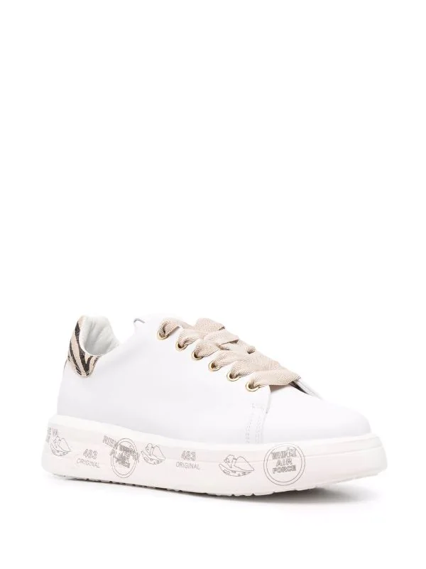 ( Neue Saison ) Premiata Sneakers Mit Bedruckter Sohle WHITE/BEIGE 2 ( Neue Saison ) Premiata Sneakers Mit Bedruckter Sohle WHITE/BEIGE – Bild 2