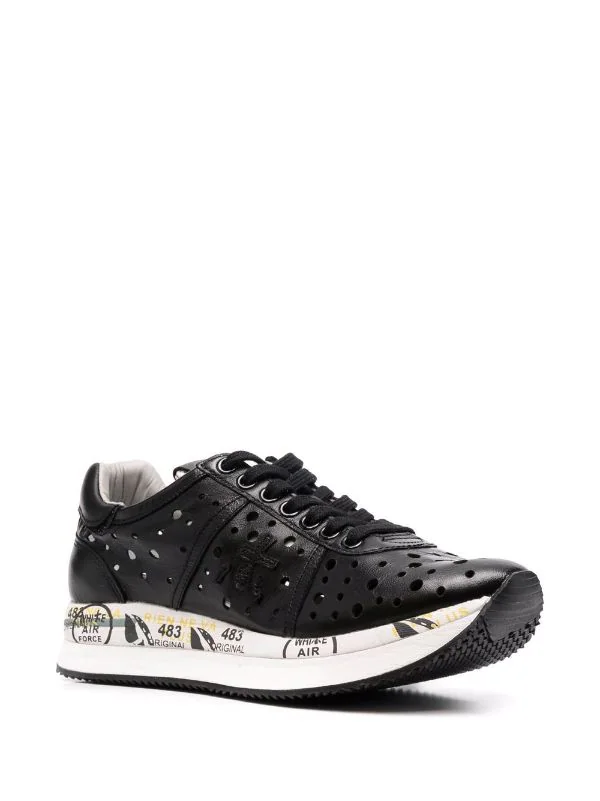 ( Neue Saison ) Premiata Perforierte Sneakers Damen 2 ( Neue Saison ) Premiata Perforierte Sneakers Damen – Bild 2