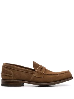 ( Neue Saison ) Premiata Penny-Loafer Mit Ziernähten TOBACCO