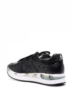 ( Neue Saison ) Premiata Perforierte Conny Sneakers 5641 BLACK -Deutschland Premiata Verkaufs-Shop 17987857 37977641 600