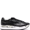 ( Neue Saison ) Premiata Perforierte Conny Sneakers 5641 BLACK