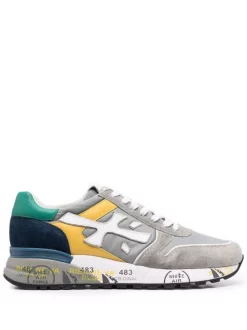 ( Neue Saison ) Premiata VAR 5697 GREY Mick Sneakers In Colour-Block-Optik Herren