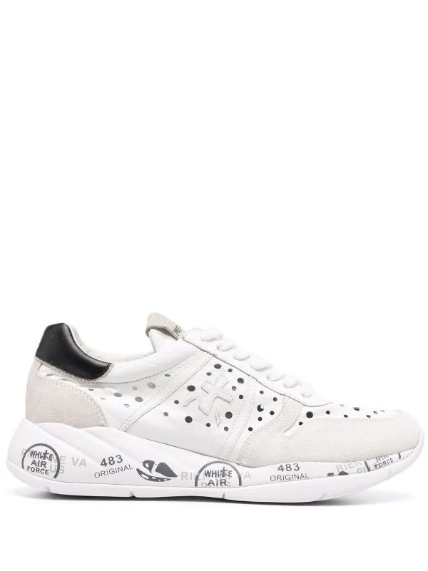 ( Neue Saison ) Premiata Sneakers Mit Kontrasteinsätzen VAR 5649 WHITE 1 ( Neue Saison ) Premiata Sneakers Mit Kontrasteinsätzen VAR 5649 WHITE