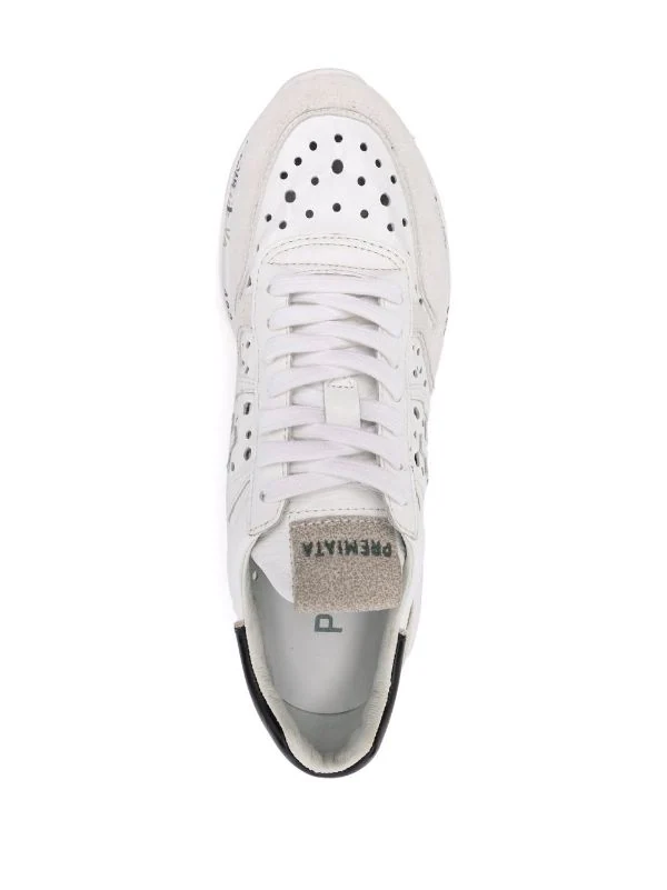 ( Neue Saison ) Premiata Sneakers Mit Kontrasteinsätzen VAR 5649 WHITE 4 ( Neue Saison ) Premiata Sneakers Mit Kontrasteinsätzen VAR 5649 WHITE – Bild 4