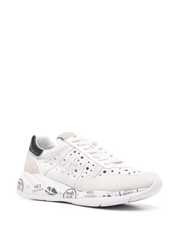( Neue Saison ) Premiata Sneakers Mit Kontrasteinsätzen VAR 5649 WHITE 2 ( Neue Saison ) Premiata Sneakers Mit Kontrasteinsätzen VAR 5649 WHITE – Bild 2