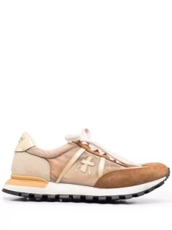 ( Neue Saison ) Premiata VAR 5784 BROWN Sneakers In Colour-Block-Optik Damen