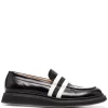 ( Neue Saison ) Premiata LUCE NERO Gestreifte Loafer Herren