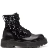 ( Neue Saison ) Premiata BLACK Stiefel Mit Pailletten Damen