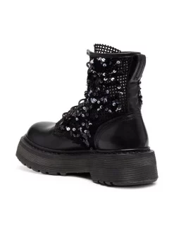 ( Neue Saison ) Premiata BLACK Stiefel Mit Pailletten Damen -Deutschland Premiata Verkaufs-Shop 18002527 38174034 600