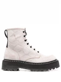 ( Neue Saison ) Premiata Stiefeletten Mit Schnürung BIANCO