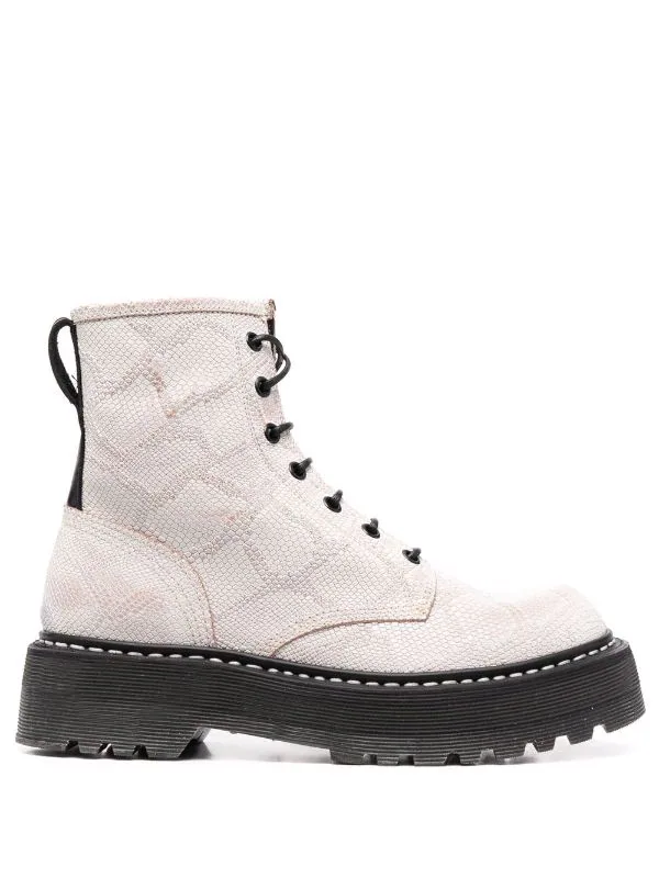 ( Neue Saison ) Premiata Stiefeletten Mit Schnürung BIANCO 1 ( Neue Saison ) Premiata Stiefeletten Mit Schnürung BIANCO