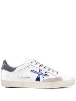 ( Neue Saison ) Premiata Steven Sneakers WHITE/BLUE