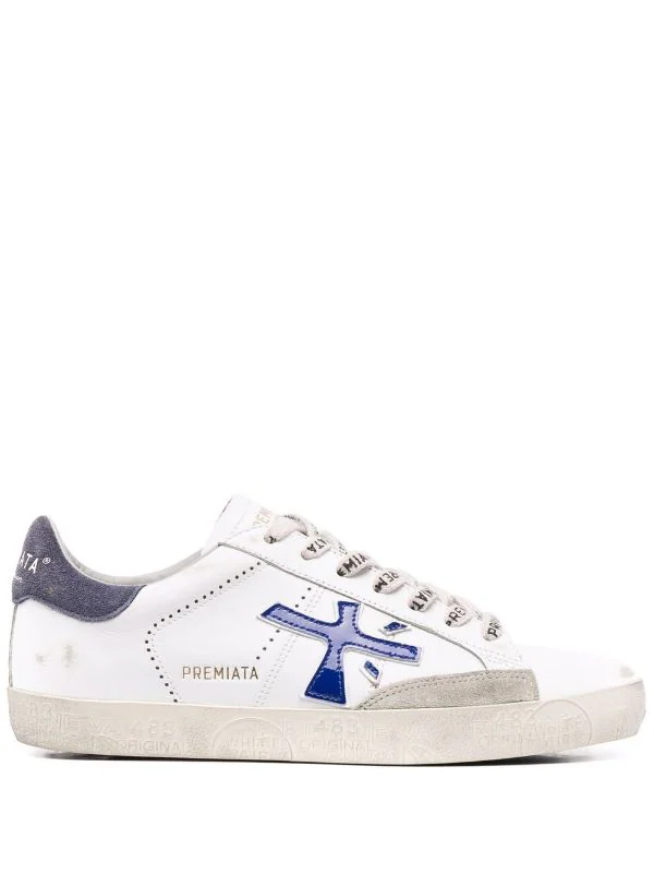 ( Neue Saison ) Premiata Steven Sneakers WHITE/BLUE 1 ( Neue Saison ) Premiata Steven Sneakers WHITE/BLUE