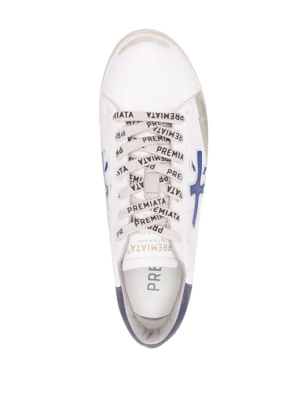 ( Neue Saison ) Premiata Steven Sneakers WHITE/BLUE 4 ( Neue Saison ) Premiata Steven Sneakers WHITE/BLUE – Bild 4