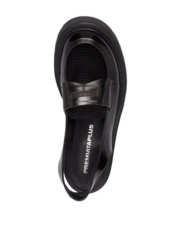 ( Neue Saison ) Premiata LUCE NERO RODI NERO Slingback-Loafer Damen 4 ( Neue Saison ) Premiata LUCE NERO RODI NERO Slingback-Loafer Damen – Bild 4