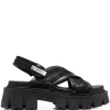 ( Neue Saison ) Premiata Perforierte Sandalen BLACK
