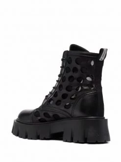 ( Neue Saison ) Premiata Stiefeletten Mit Cut-Outs BLACK -Deutschland Premiata Verkaufs-Shop 18061371 38444953 600