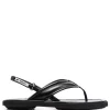 ( Neue Saison ) Premiata Sandalen Mit Zehenriemen NAPPA/NAPPA NERO