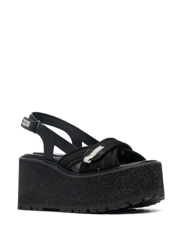 ( Neue Saison ) Premiata Plateau-Sandalen Mit Logo EGITTO BUTTERFLY NERO 2 ( Neue Saison ) Premiata Plateau-Sandalen Mit Logo EGITTO BUTTERFLY NERO – Bild 2