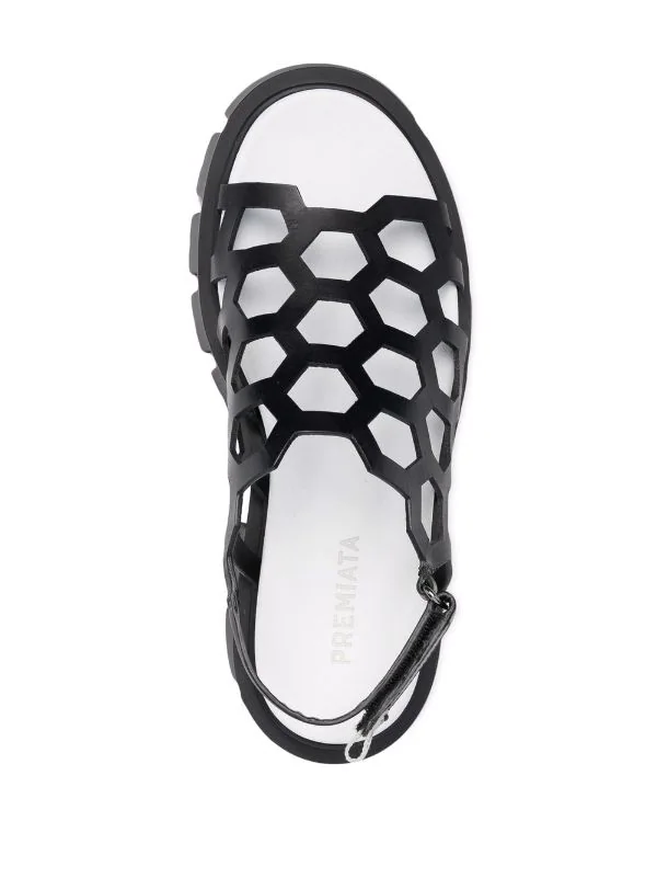 ( Neue Saison ) Premiata LISCIO NERO FUS BIANCO Pantoletten Mit Cut-Out Damen 4 ( Neue Saison ) Premiata LISCIO NERO FUS BIANCO Pantoletten Mit Cut-Out Damen – Bild 4