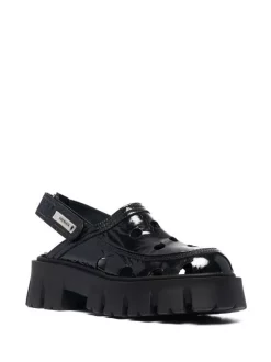 ( Neue Saison ) Premiata Sandalen Mit Logo-Patch GLOSS NERO -Deutschland Premiata Verkaufs-Shop 18077300 38615527 600