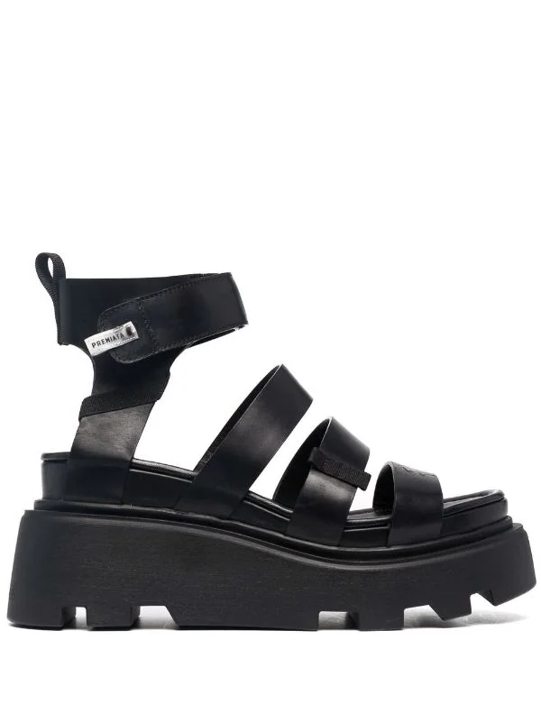 ( Neue Saison ) Premiata Sandalen Mit Riemchen LISCIO NERO 1 ( Neue Saison ) Premiata Sandalen Mit Riemchen LISCIO NERO