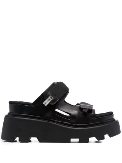 ( Neue Saison ) Premiata BUTTERFLY NERO Sandalen Mit Klettverschluss Damen