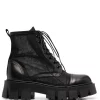( Neue Saison ) Premiata BLACK Stiefeletten Mit Dicker Sohle Damen