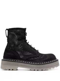 ( Neue Saison ) Premiata Stiefeletten Mit Webmuster Damen