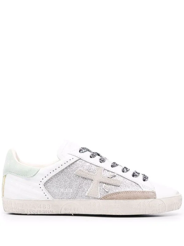 ( Neue Saison ) Premiata 5763 Sneakers Mit Glitter-Einsätzen Damen 1 ( Neue Saison ) Premiata 5763 Sneakers Mit Glitter-Einsätzen Damen